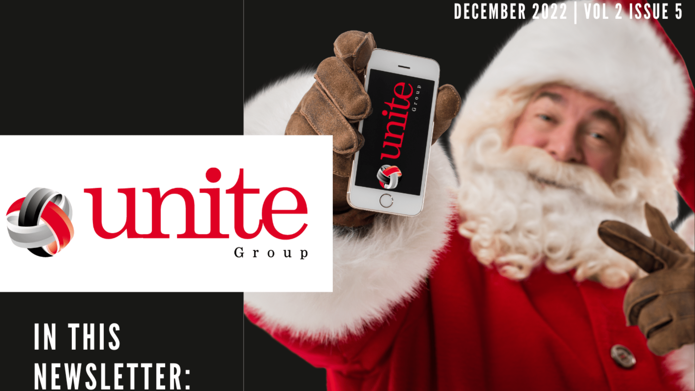 Christmas banner for the December 2022 newsletter