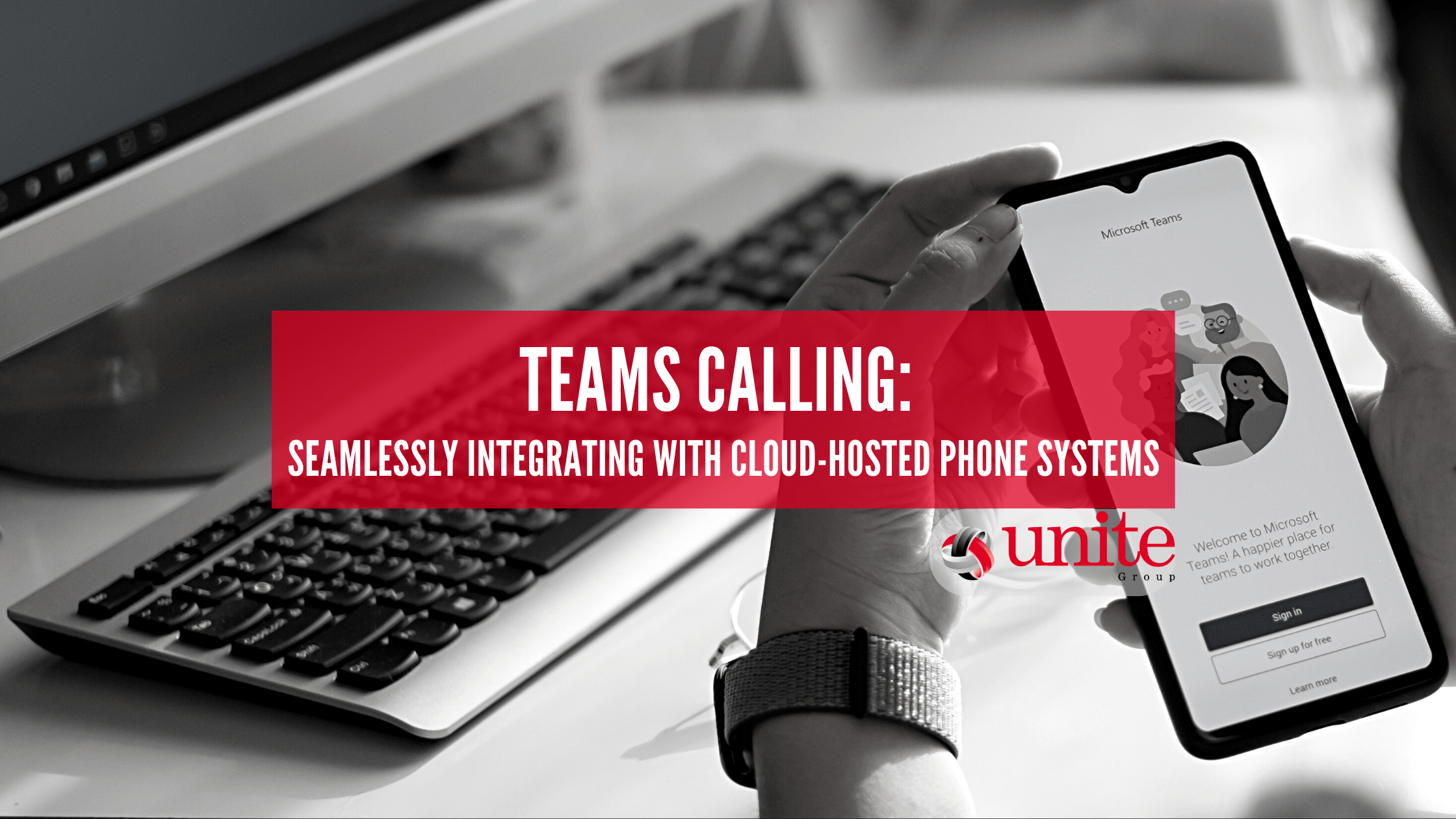 micrsoft teams calling - person on phone with teams application open