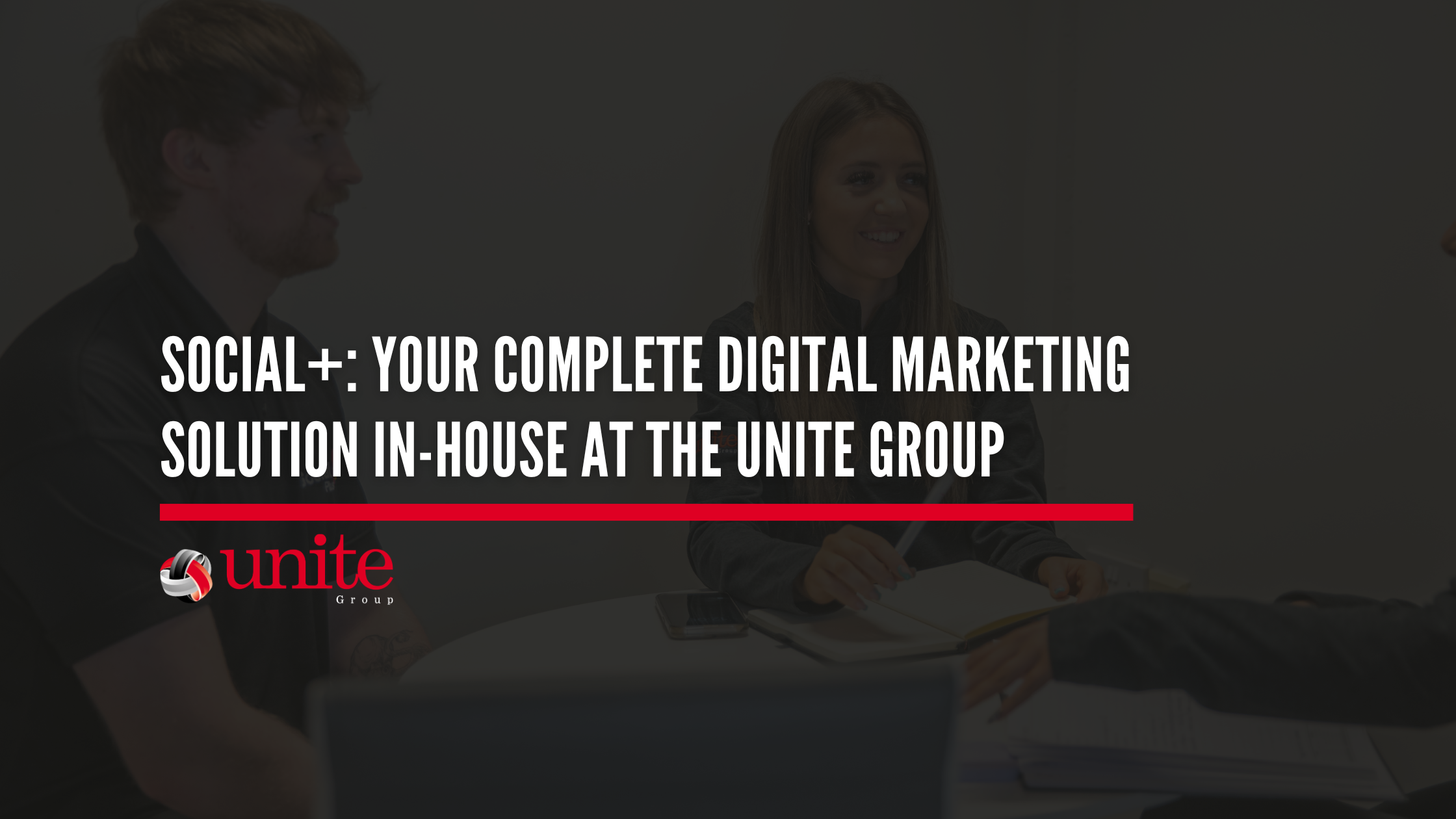 The blog banner for our latest blog on Social+ our complete digital marketing solution.